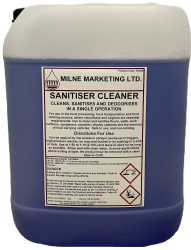Sanitiser Clearer from Milne Chemicals cleans, sanitises and deodorises in a single operation.