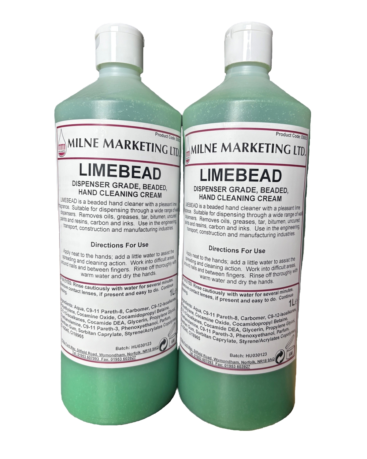 Limebead Hand Cleaning Cream a Milne Chemcial product removes oils, greases, tar