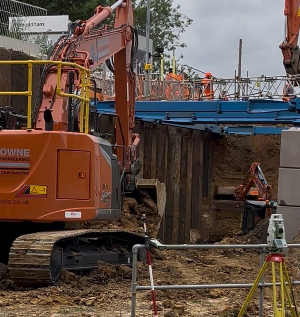 Men working on the Wymondham subway